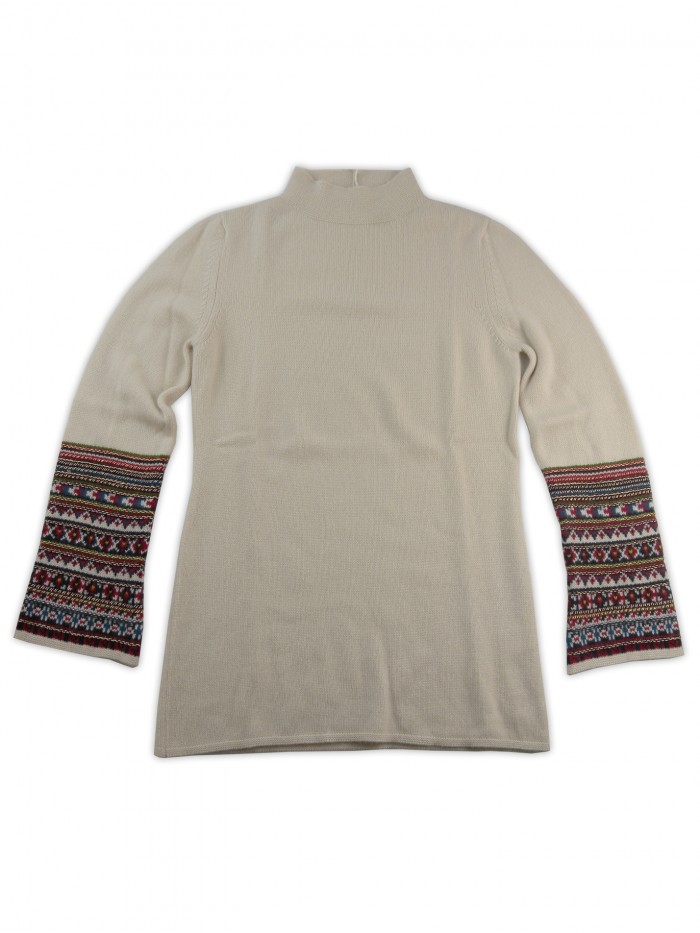 Malo Women's Sweater Lurex Lurex Cream Malo Women's Sweater Lurex Lurex Cream