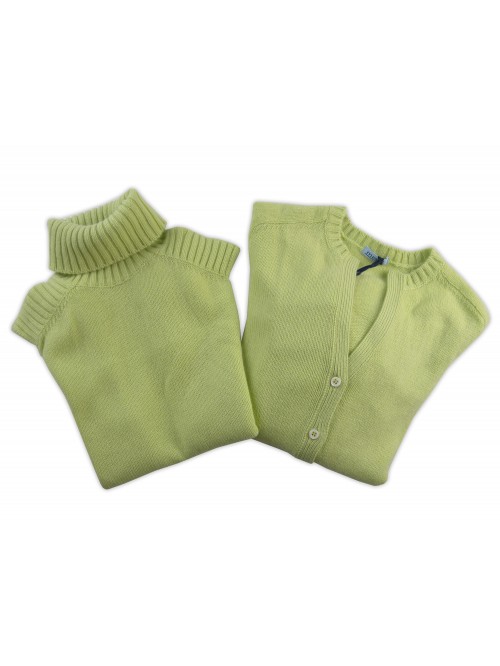 Malo Tween Set Donna Tinta Unita Verde Malo Tween Set Donna Tinta Unita Verde