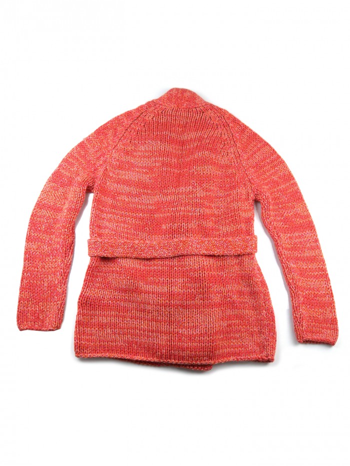 Malo Cardigan Woman Over Open Orange Melange