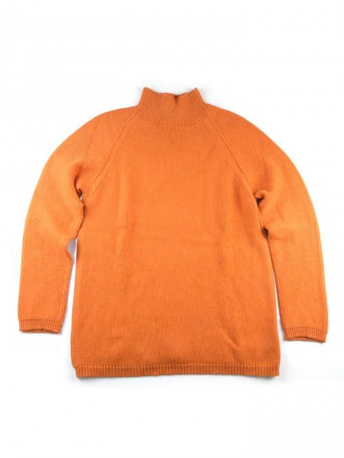 Malo Sweater Woman Crater Plain Orange Malo Sweater Woman Crater Plain Orange