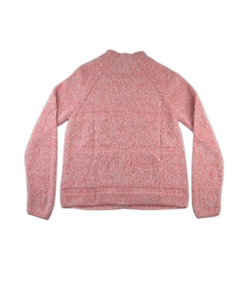 Malo Cardigan Donna Lupetto Zip Trecce Arancio/Latte 2