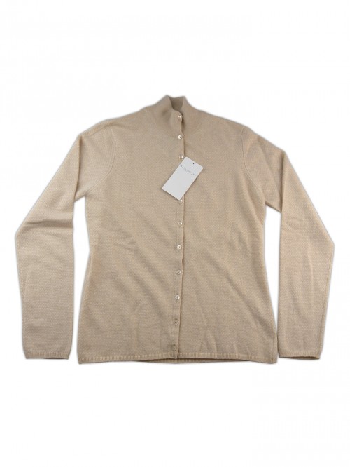 Ballantyne Cardigan Donna Lupetto Micro Fantasia Beige Ballantyne Cardigan Donna Lupetto Micro Fantasia Beige