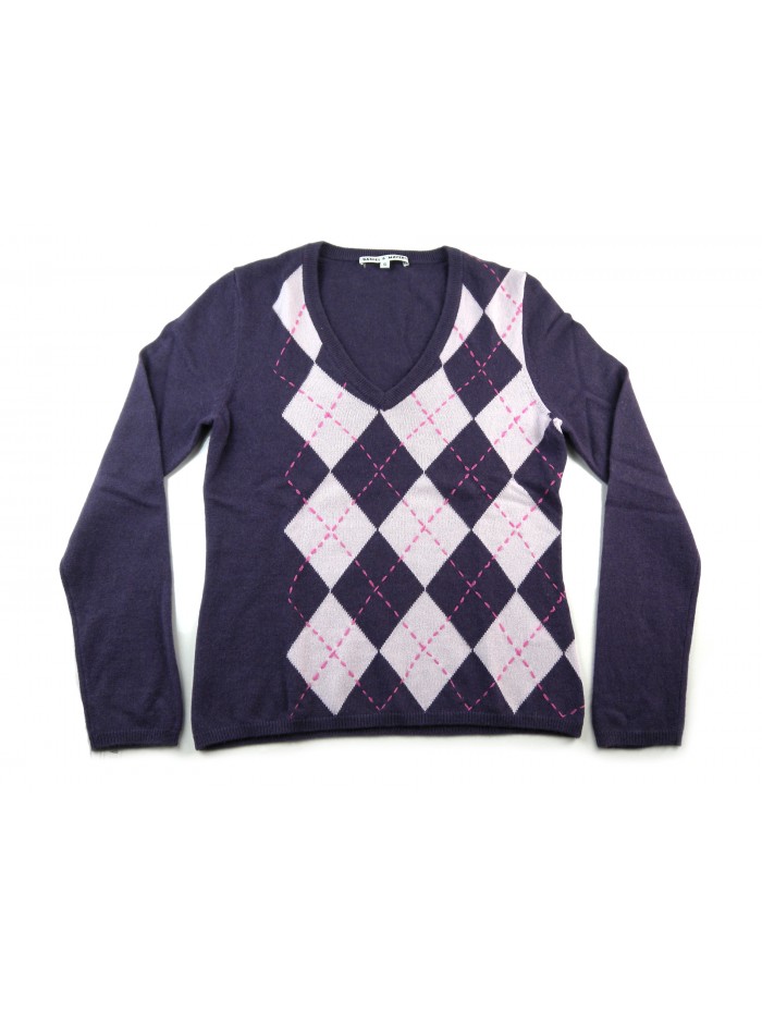 Daniel & Mayer Maglia Donna Collo a V Losanghe Rosa/Viola