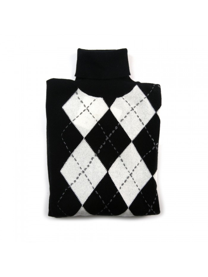 Daniel & Mayer Maglia Donna Dolcevita Losanghe Bianco/Nero Daniel & Mayer Maglia Donna Dolcevita Losanghe Bianco/Nero