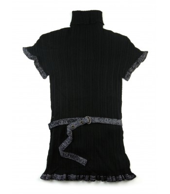 Roberto Cavalli Women's Black Lurex Sleeveless Turtleneck Sweater
