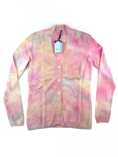 Malo Tween Set Donna Cardigan + Canotta Multicolor