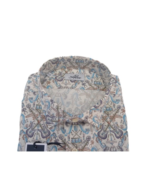 Alea Man Shirt Art. 2766 COL 10 Slim Multicolor Fantasy