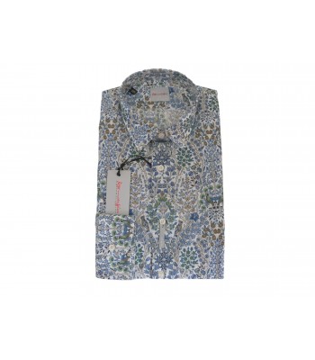 Rosso Malaspino Camicia Uomo Art. 2766 COL 11 Slim Fantasia Multicolor