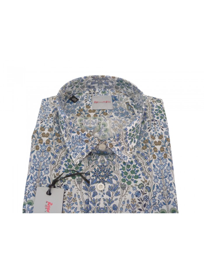 Rosso Malaspino Camicia Uomo Art. 2766 COL 11 Slim Fantasia Multicolor