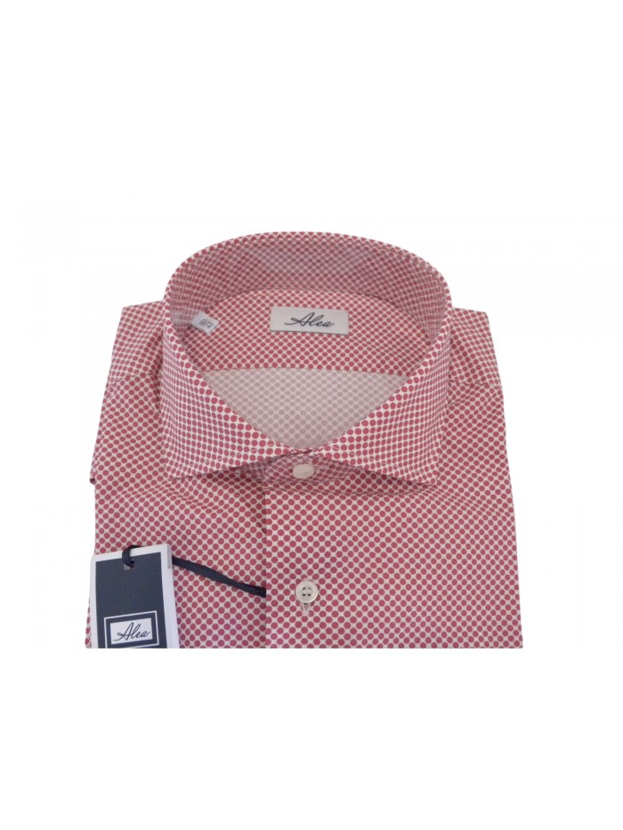 Alea Camicia Uomo Art. 2654 COL 32 New Tailor Pois Bianco/Rosso