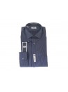 Alea Camicia Uomo Art. 2618 COL 10 Slim Rigata Blu/Grigio