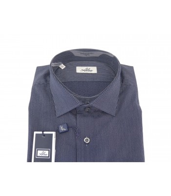 Alea Camicia Uomo Art. 2618 COL 10 Slim Rigata Blu/Grigio 2