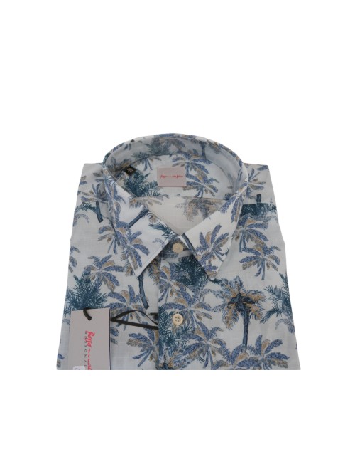 Rosso Malaspino Man Shirt Art. 2684 COL 60 New Tailor Palms