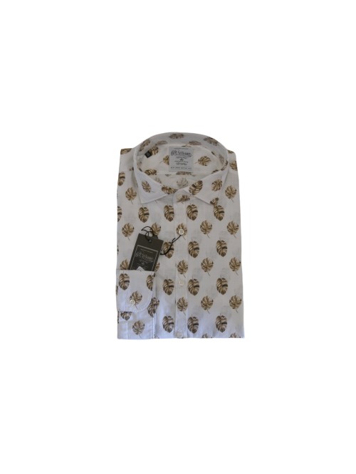 G.V. Conte Man Shirt Art. GV16 COL 02 Slim Leaves G.V. Conte Man Shirt Art. GV16 COL 02 Slim Leaves