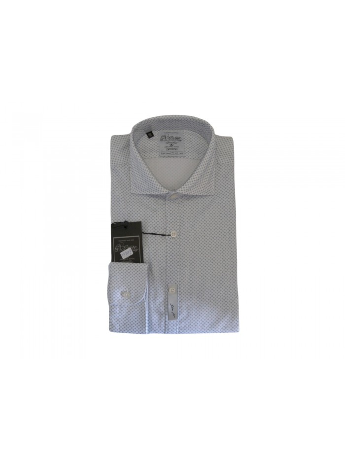 G.V. Conte Man Shirt Art. GV02 COL 03 Slim Micro-pattern G.V. Conte Man Shirt Art. GV02 COL 03 Slim Micro-pattern