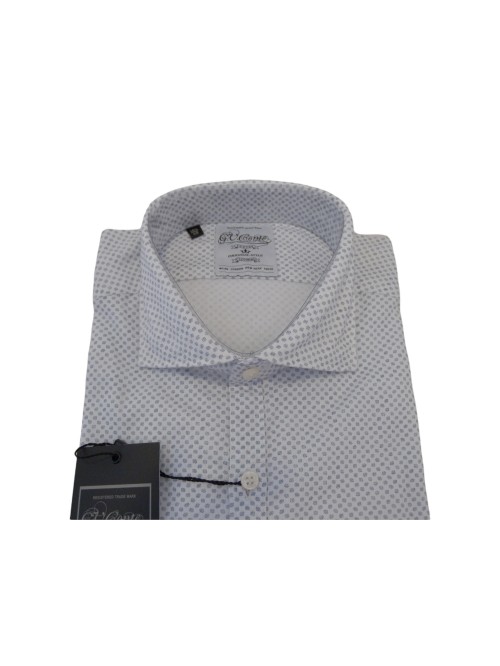 G.V. Conte Camicia Uomo Art. GV02 COL 03 Slim Microfantasia