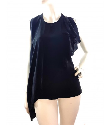 Elisabetta Franchi Maglia Donna Top Asimmetrica Nero