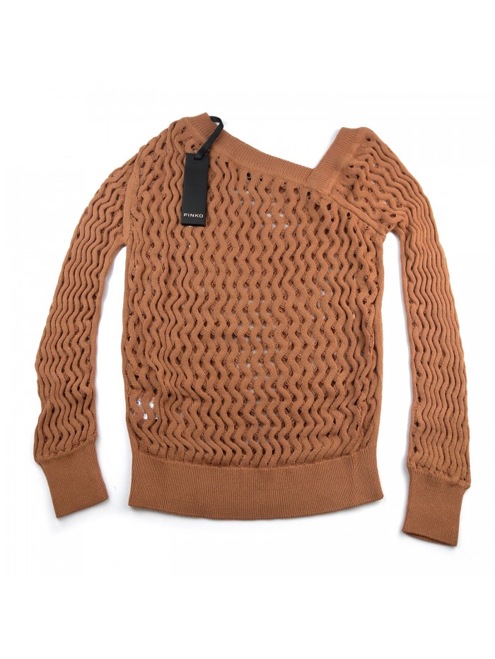Pinko Maglia Donna Mod. Los Roques Asimmetrica Traforata