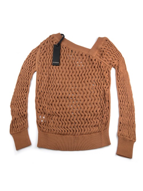 Pinko Women's Sweater Mod. Los Roques Asymmetrical Perforated