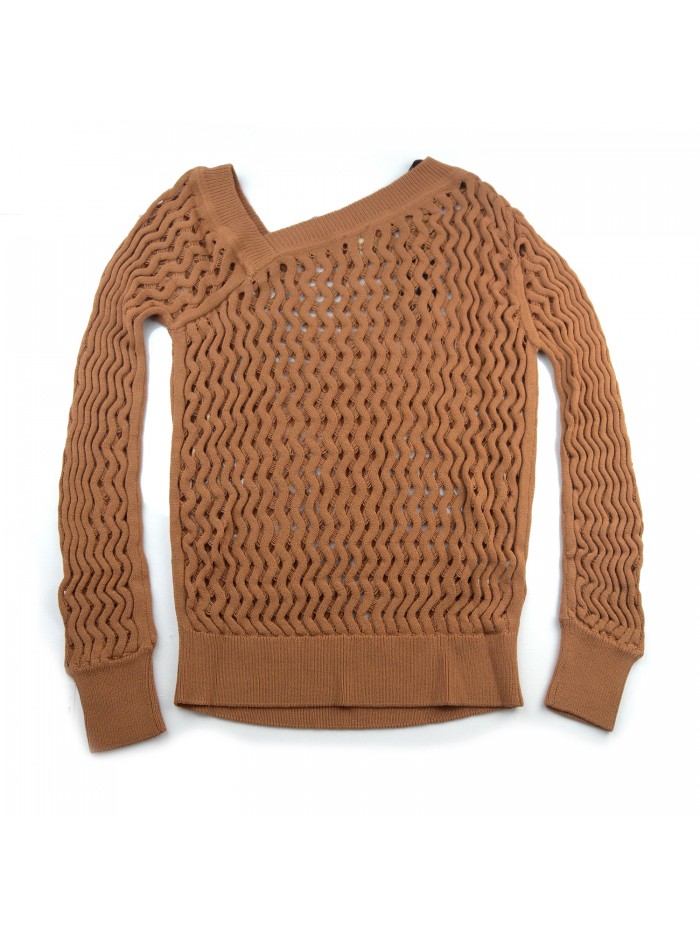 Pinko Women's Sweater Mod. Los Roques Asymmetrical Perforated Pinko Women's Sweater Mod. Los Roques Asymmetrical Perforated