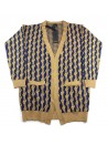 Pinko Cardigan Woman Mod. Fermina Jacquard Blue