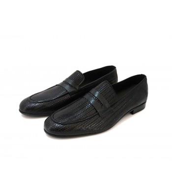 Exton Scarpa Uomo Art. 1021 Stampa Intreccio Soft Nero