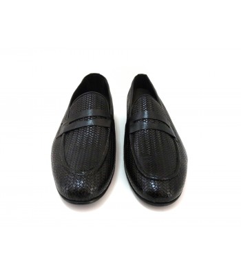 Exton Scarpa Uomo Art. 1021 Stampa Intreccio Soft Nero 2