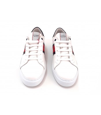Exton Scarpa Uomo Art. 2109 Nappa Bianco/Rosso 2