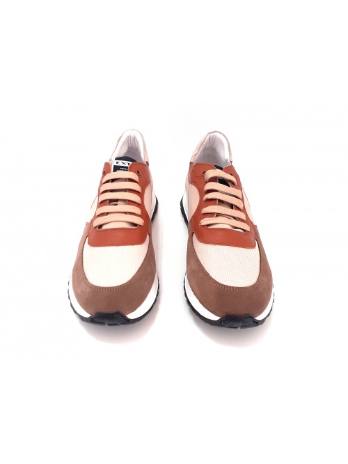 Exton Scarpa Uomo Art. 741 Camoscio Steppa Crema