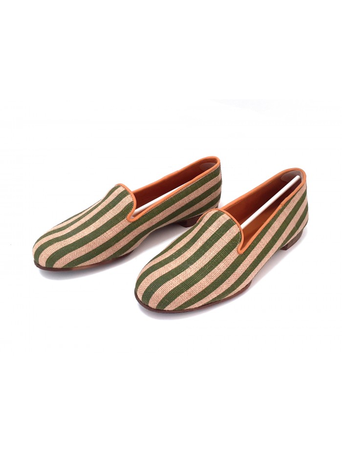 Verba Men's Herb / Green Striped Shoe Verba Men's Herb / Green Striped Shoe
