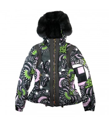 Versace Jacket Woman Mod. G31346 Graphite Print Fantasy