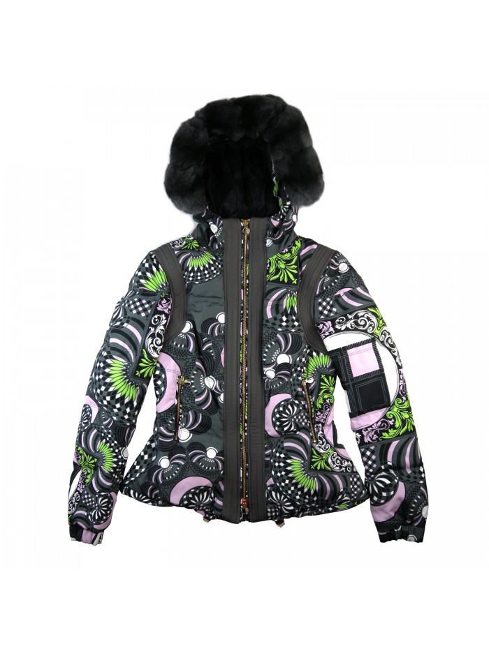 VersaceDown Jacket Woman Mod. G31346 Graphite Print Fantasy VersaceDown Jacket Woman Mod. G31346 Graphite Print Fantasy