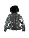 VersaceDown Jacket Woman Mod. G31346 Graphite Print Fantasy