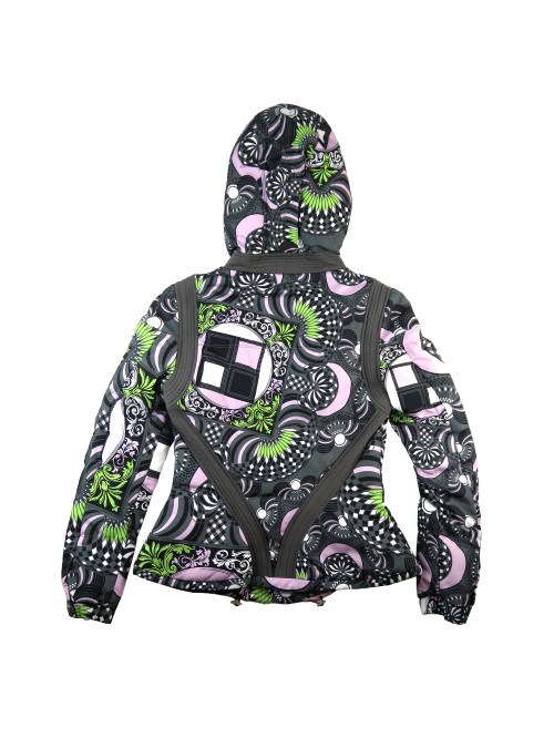 VersaceDown Jacket Woman Mod. G31346 Graphite Print Fantasy