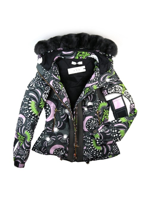 Versace Piumino Donna Mod. G31346 Grafite Stampa Fantasia