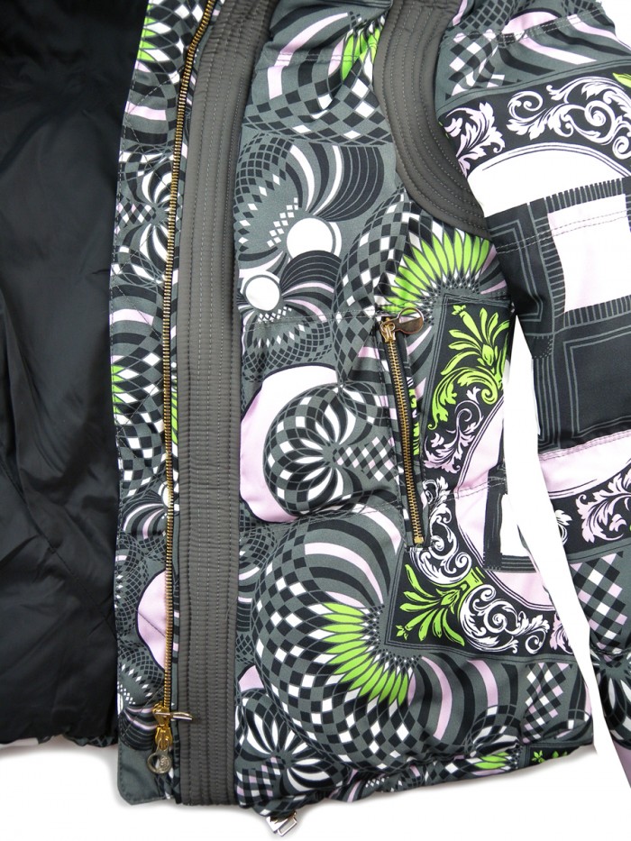 VersaceDown Jacket Woman Mod. G31346 Graphite Print Fantasy