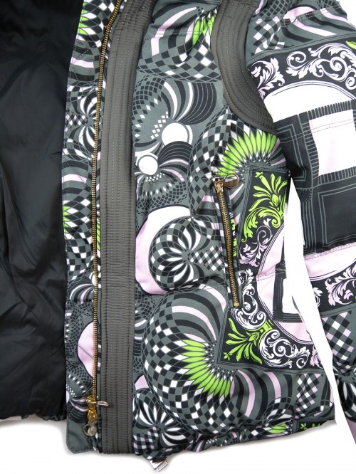 VersaceDown Jacket Woman Mod. G31346 Graphite Print Fantasy