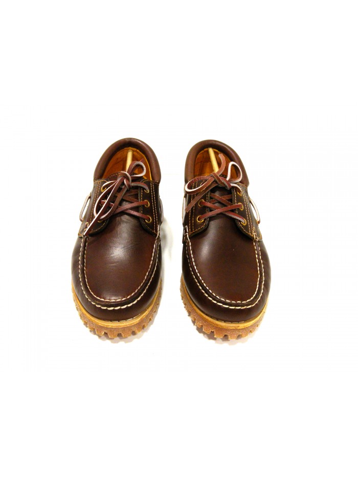 Timberland Scarpa Uomo Mod. TB030003 214 Handsewn Boat MD Brown Ful Grain