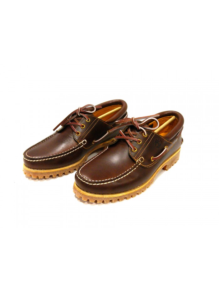 Timberland Scarpa Uomo Mod. TB030003 214 Handsewn Boat MD Brown Ful Grain Timberland Scarpa Uomo Mod. TB030003 214 Handsewn Boat MD Brown Ful Grain