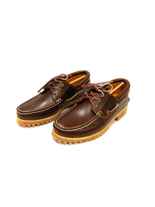Timberland Scarpa Uomo Mod. TB030003 214 Handsewn Boat MD Brown Ful Grain Timberland Scarpa Uomo Mod. TB030003 214 Handsewn Boat MD Brown Ful Grain
