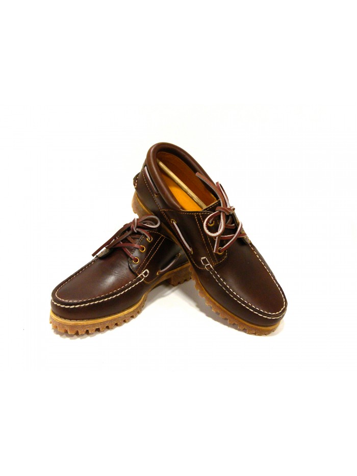 Timberland Scarpa Uomo Mod. TB030003 214 Handsewn Boat MD Brown Ful Grain
