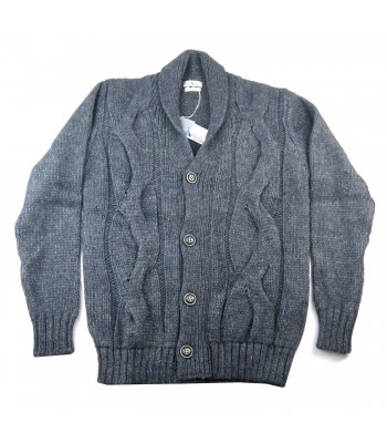 Alan Devis Cardigan Uomo Mod 3807 5610 COL 280 Melange Azzurrato