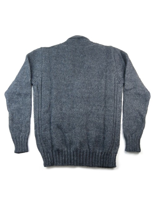 Alan Devis Cardigan Man Mod 3807 5610 Blue Melange