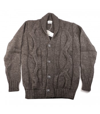 Alan Devis Cardigan Uomo Mod 3807 5610 COL 480 Melange Marrone