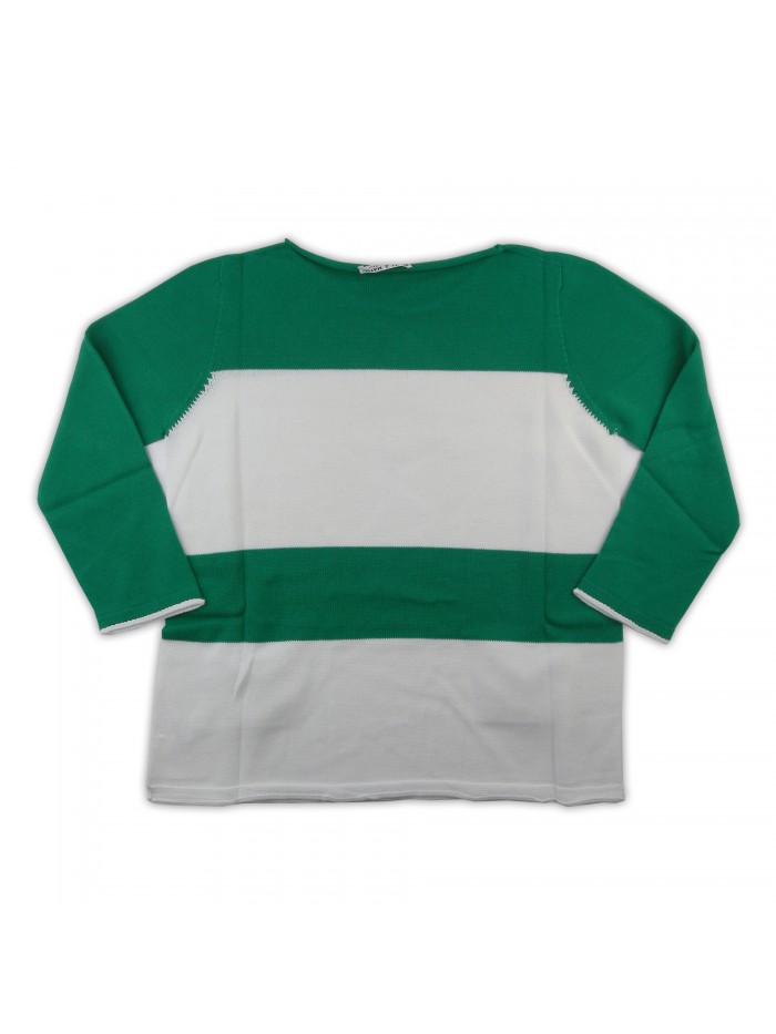 Daniel & Mayer Women's Shirt Mod. 16242 White / Green Daniel & Mayer Women's Shirt Mod. 16242 White / Green