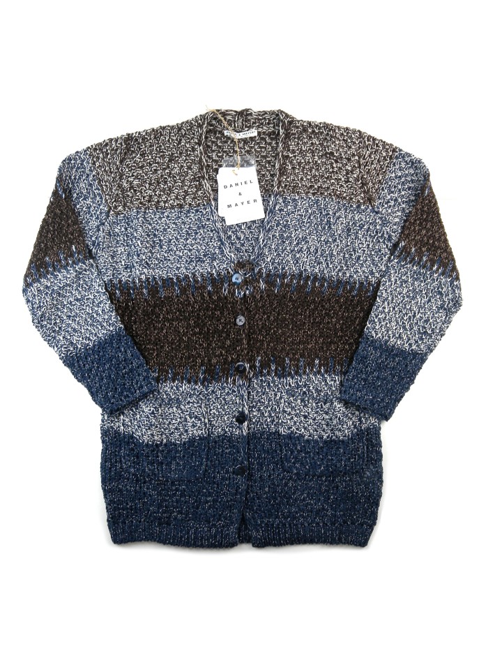 Daniel & Mayer Women's Cardigan Mod. 3887 COL Blue/Brown Daniel & Mayer Women's Cardigan Mod. 3887 COL Blue/Brown