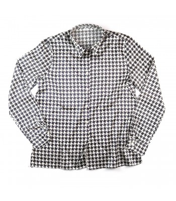 Daniel & Mayer Women's Shirt Mod. Pied de Poule Black