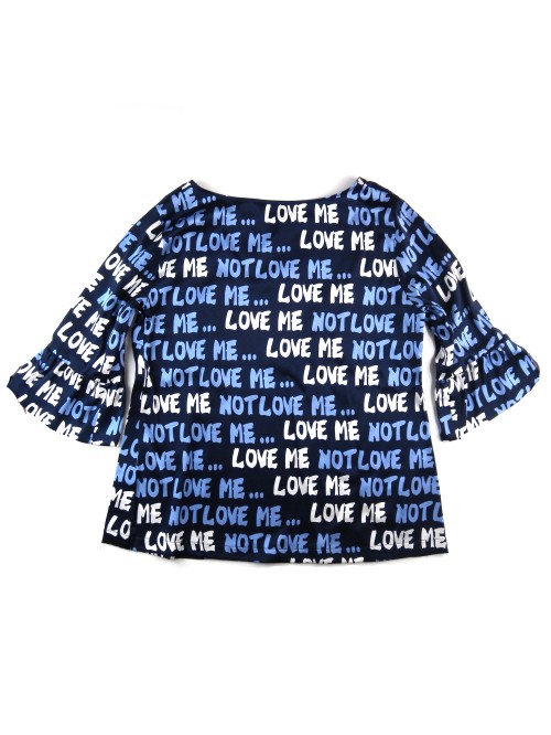 Daniel & Mayer Blusa Donna Mod. Lettering Blu