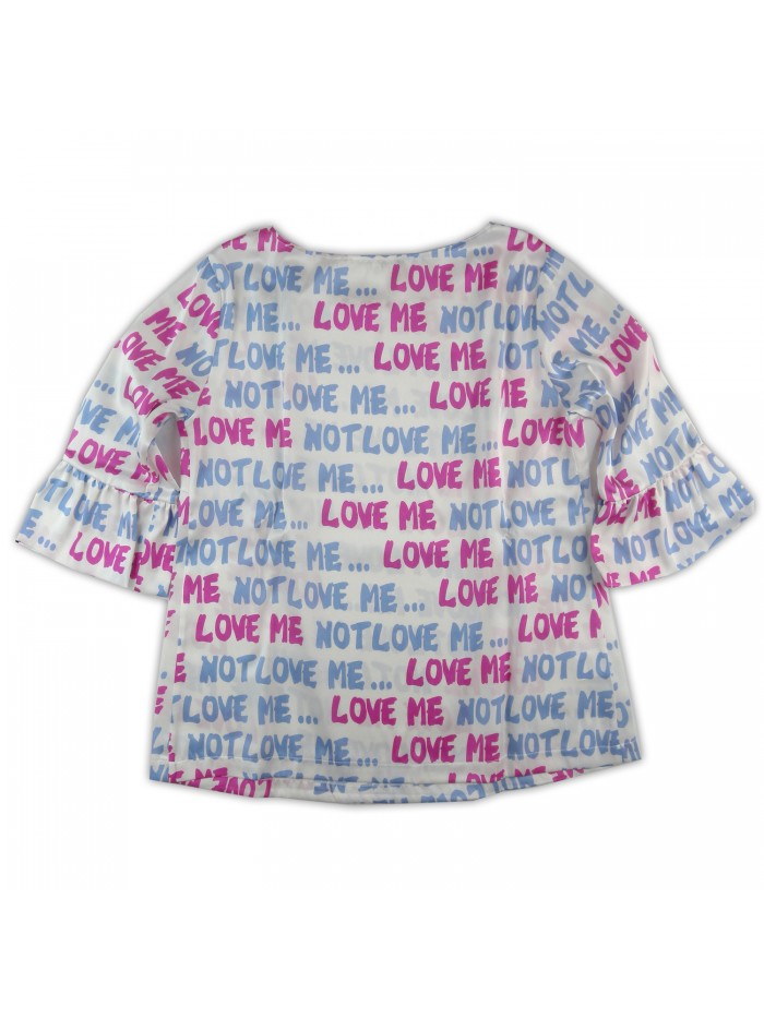 Daniel & Mayer Blusa Donna Mod. Lettering Bianco