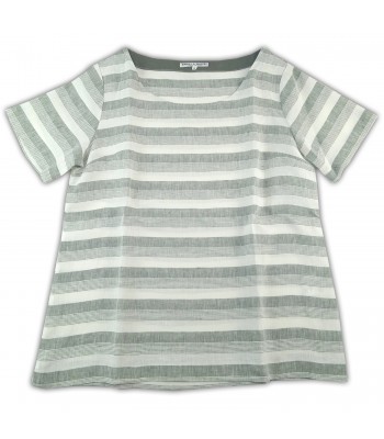 Daniel & Mayer Women's Green Striped Blouse